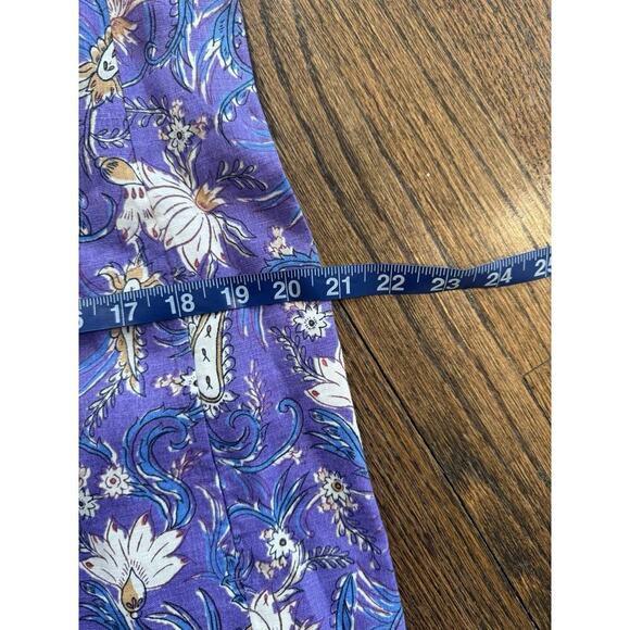 J.Jill Love Linen Purple Floral Abstract Pattern Linen Sheath Dress, XS P 1766 - Picture 9 of 10